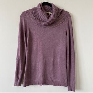 Rw&Co Cowl Ribbed Neck Knit Sweater-Small